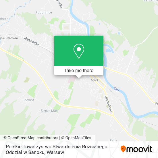 Polskie Towarzystwo Stwardnienia Rozsianego Oddział w Sanoku map