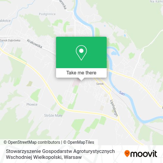 Карта Stowarzyszenie Gospodarstw Agroturystycznych Wschodniej Wielkopolski