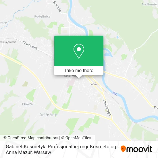 Карта Gabinet Kosmetyki Profesjonalnej mgr Kosmetolog Anna Mazur