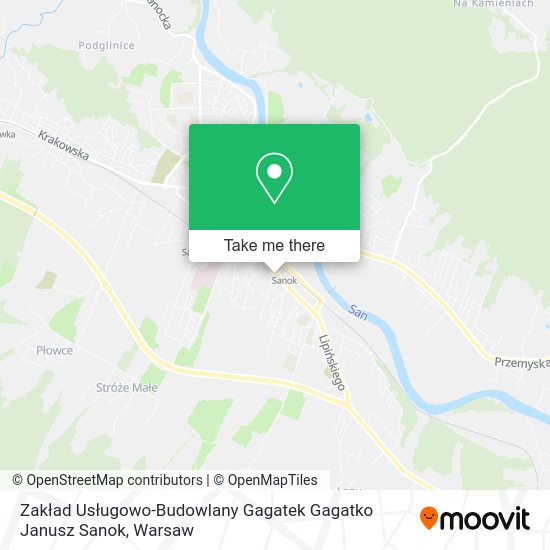 Zakład Usługowo-Budowlany Gagatek Gagatko Janusz Sanok map