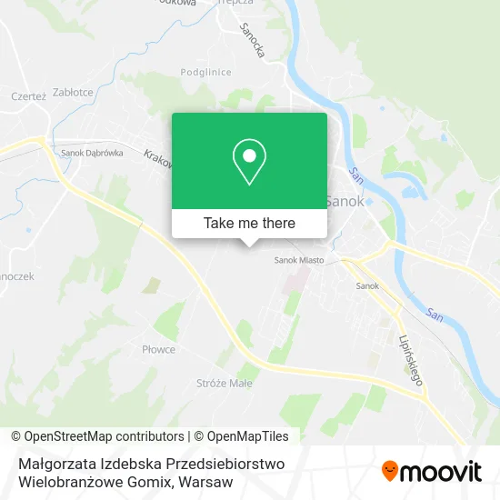 Małgorzata Izdebska Przedsiebiorstwo Wielobranżowe Gomix map