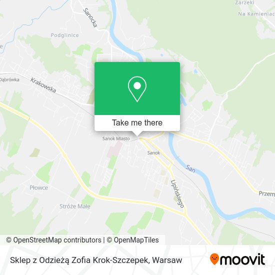 Sklep z Odzieżą Zofia Krok-Szczepek map