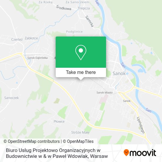 Biuro Usług Projektowo Organizacyjnych w Budownictwie w & w Paweł Wdowiak map