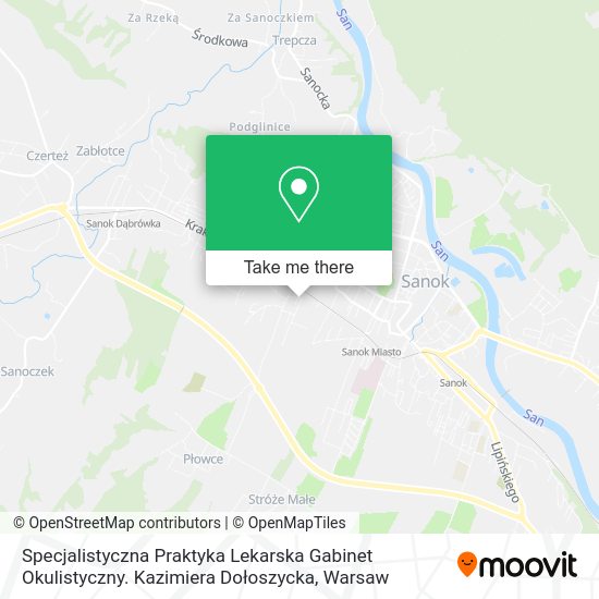 Specjalistyczna Praktyka Lekarska Gabinet Okulistyczny. Kazimiera Dołoszycka map