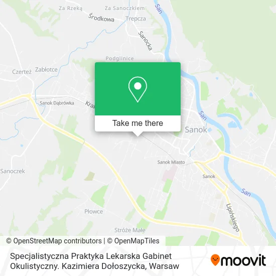 Карта Specjalistyczna Praktyka Lekarska Gabinet Okulistyczny. Kazimiera Dołoszycka