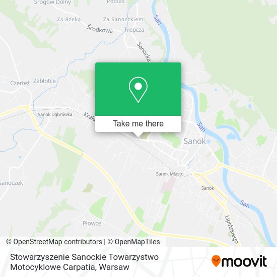 Карта Stowarzyszenie Sanockie Towarzystwo Motocyklowe Carpatia