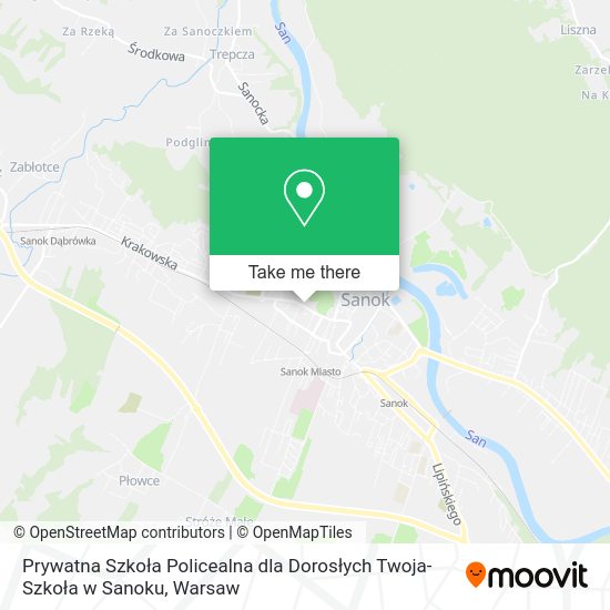 Prywatna Szkoła Policealna dla Dorosłych Twoja-Szkoła w Sanoku map