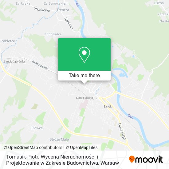 Tomasik Piotr. Wycena Nieruchomości i Projektowanie w Zakresie Budownictwa map