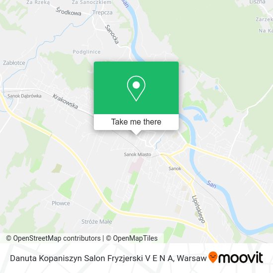 Danuta Kopaniszyn Salon Fryzjerski V E N A map