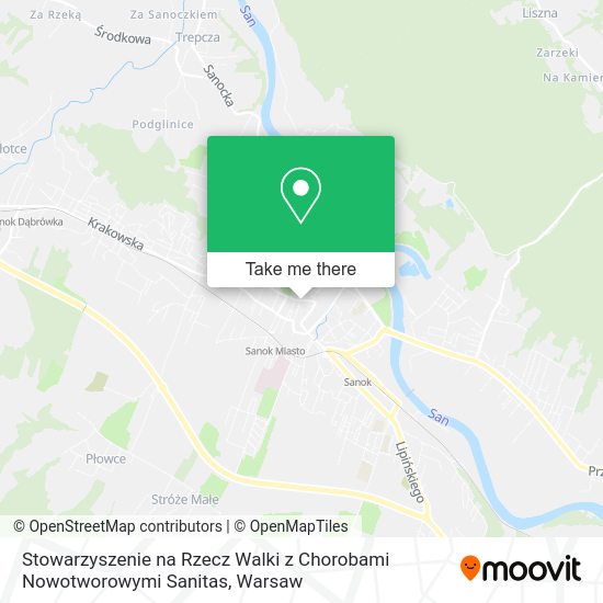 Карта Stowarzyszenie na Rzecz Walki z Chorobami Nowotworowymi Sanitas