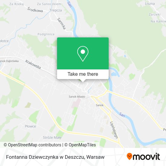 Fontanna Dziewczynka w Deszczu map