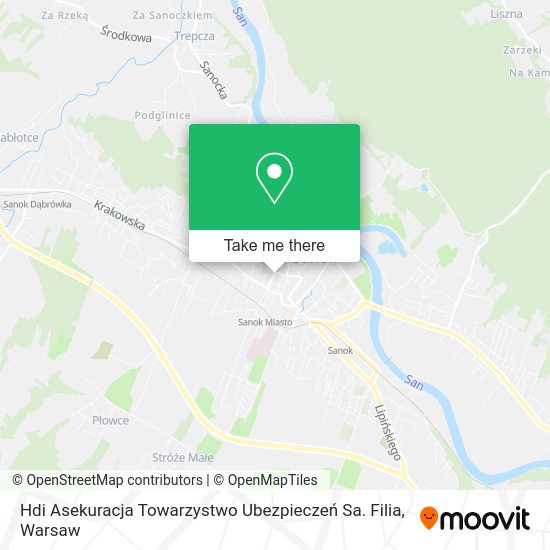 Hdi Asekuracja Towarzystwo Ubezpieczeń Sa. Filia map