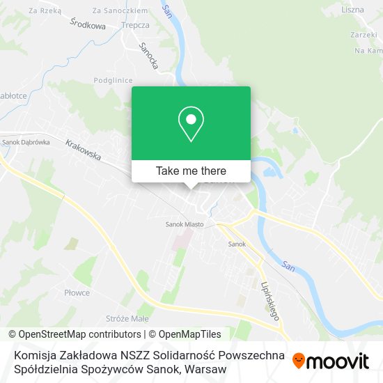 Komisja Zakładowa NSZZ Solidarność Powszechna Spółdzielnia Spożywców Sanok map