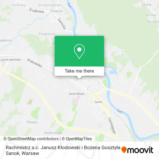 Карта Rachmistrz s.c. Janusz Kłodowski i Bożena Gosztyła Sanok
