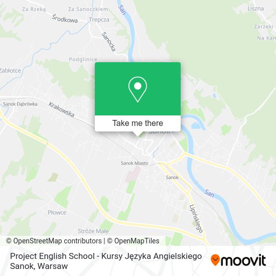 Карта Project English School - Kursy Języka Angielskiego Sanok