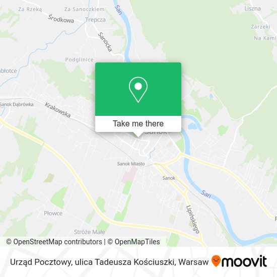 Urząd Pocztowy, ulica Tadeusza Kościuszki map