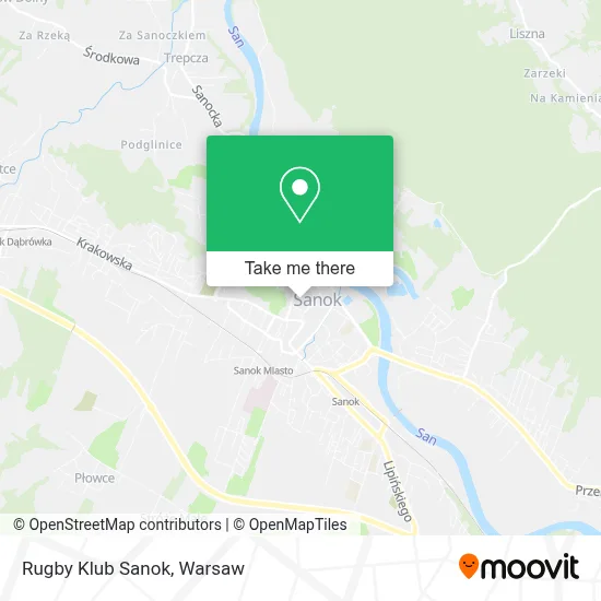 Rugby Klub Sanok map