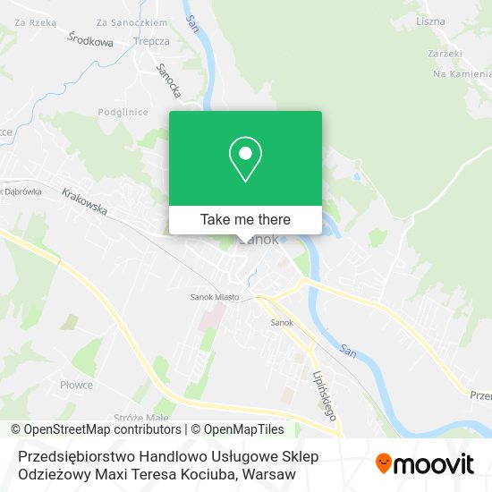 Przedsiębiorstwo Handlowo Usługowe Sklep Odzieżowy Maxi Teresa Kociuba map