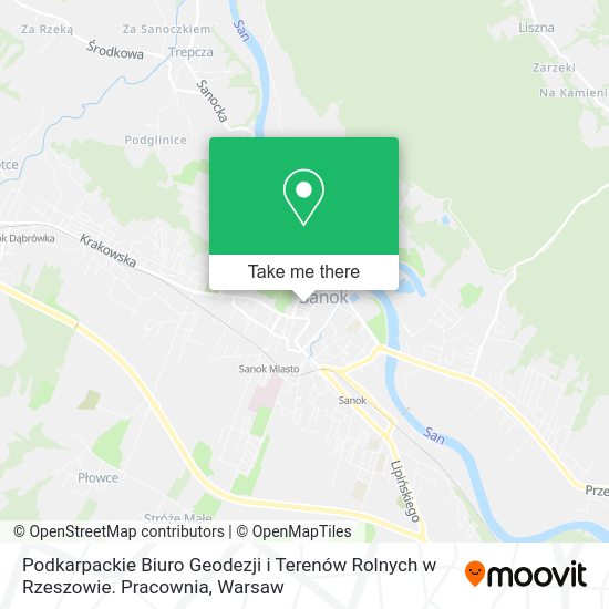 Карта Podkarpackie Biuro Geodezji i Terenów Rolnych w Rzeszowie. Pracownia