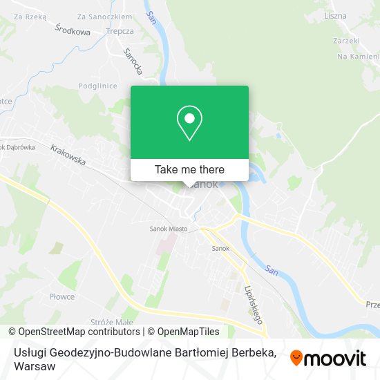 Карта Usługi Geodezyjno-Budowlane Bartłomiej Berbeka