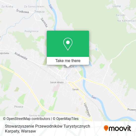 Карта Stowarzyszenie Przewodników Turystycznych Karpaty