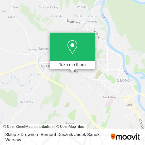 Sklep z Drewnem Remont Dusznik Jacek Sanok map