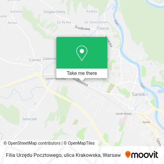 Filia Urzędu Pocztowego, ulica Krakowska map