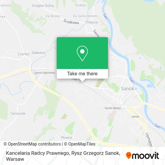 Kancelaria Radcy Prawnego, Rysz Grzegorz Sanok map