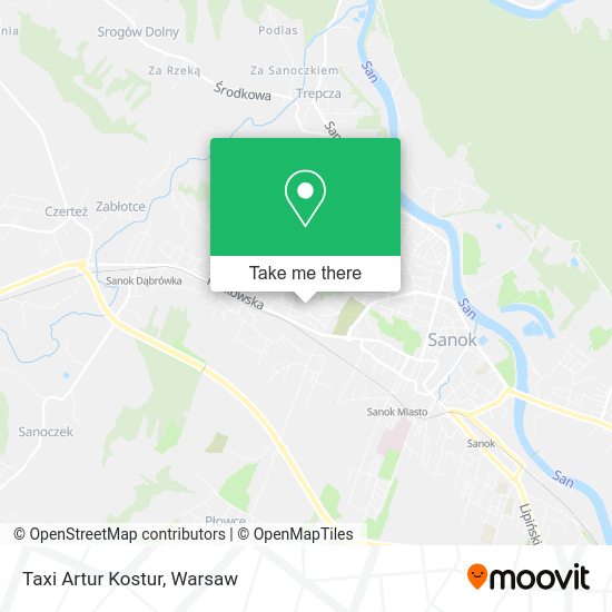 Taxi Artur Kostur map