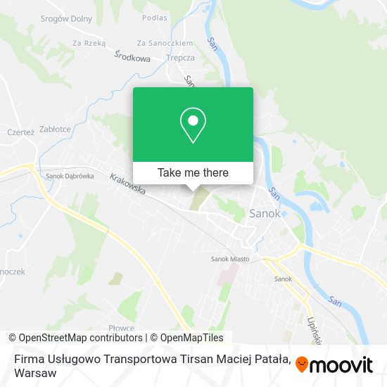 Firma Usługowo Transportowa Tirsan Maciej Patała map