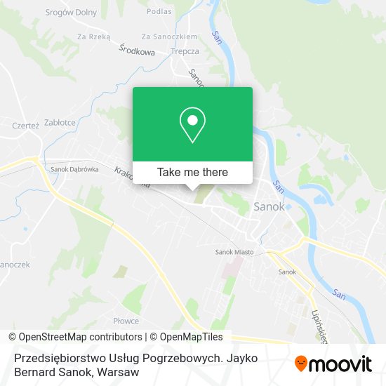 Przedsiębiorstwo Usług Pogrzebowych. Jayko Bernard Sanok map