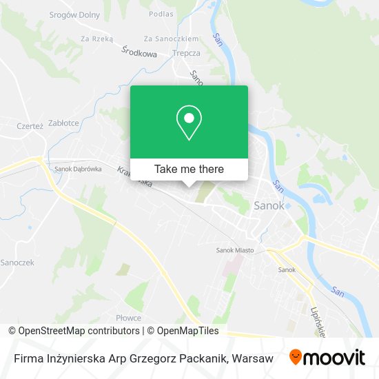 Firma Inżynierska Arp Grzegorz Packanik map