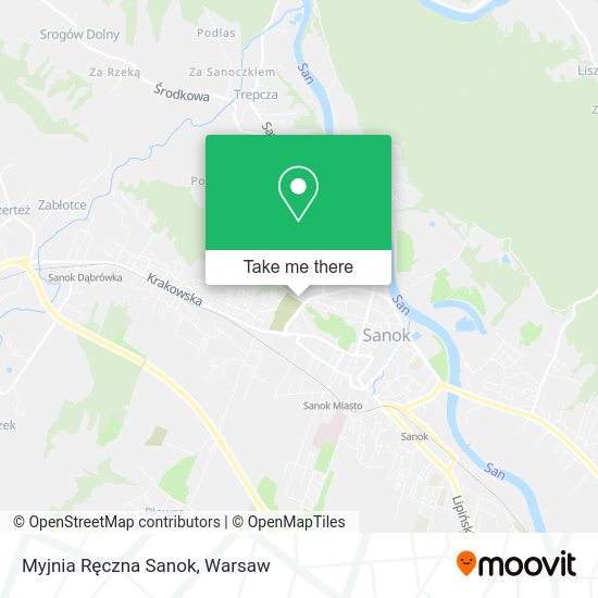 Myjnia Ręczna Sanok map