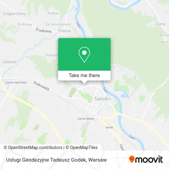 Карта Usługi Geodezyjne Tadeusz Godek