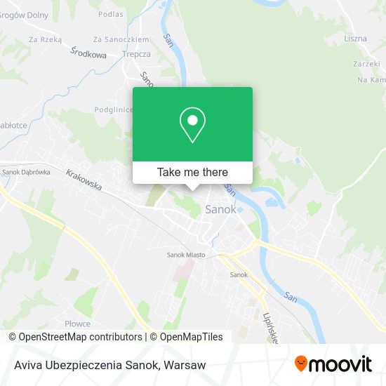 Карта Aviva Ubezpieczenia Sanok