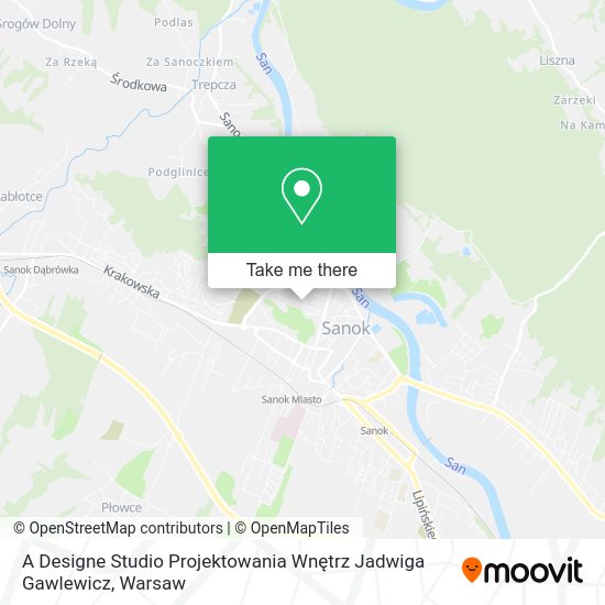 A Designe Studio Projektowania Wnętrz Jadwiga Gawlewicz map