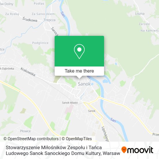 Stowarzyszenie Miłośników Zespołu i Tańca Ludowego Sanok Sanockiego Domu Kultury map