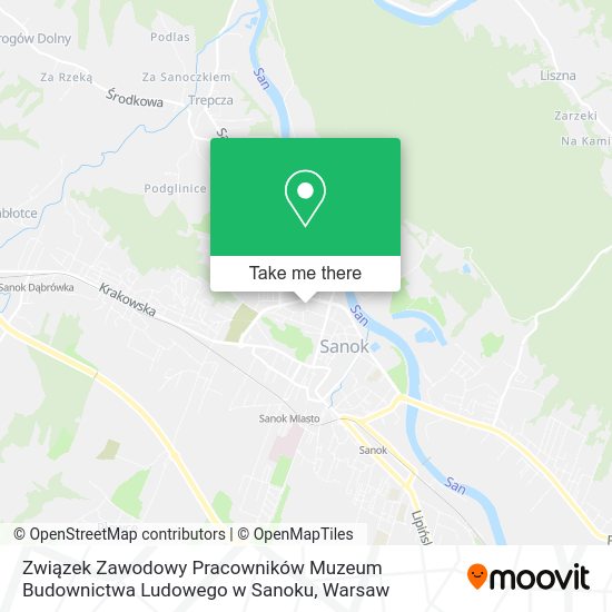 Związek Zawodowy Pracowników Muzeum Budownictwa Ludowego w Sanoku map