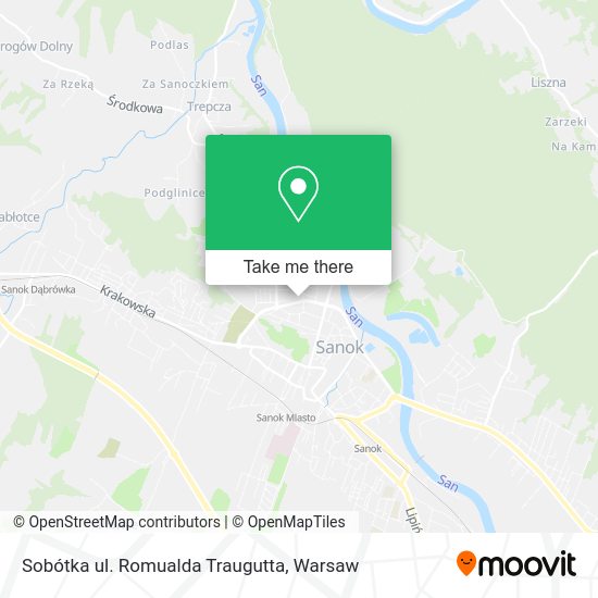 Sobótka ul. Romualda Traugutta map