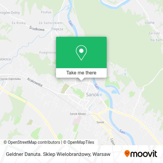 Geldner Danuta. Sklep Wielobranżowy map