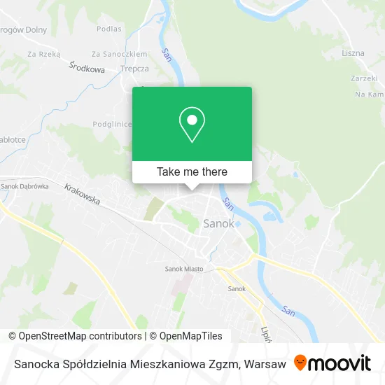 Карта Sanocka Spółdzielnia Mieszkaniowa Zgzm