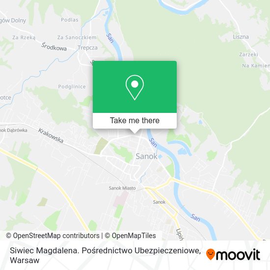 Siwiec Magdalena. Pośrednictwo Ubezpieczeniowe map