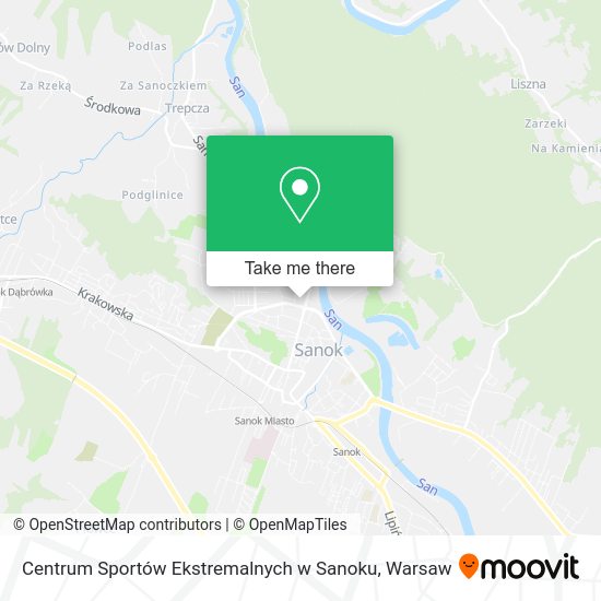 Centrum Sportów Ekstremalnych w Sanoku map