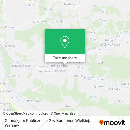 Gimnazjum Publiczne nr 2 w Kamionce Wielkiej map