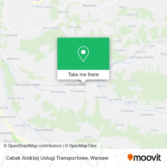 Cabak Andrzej Usługi Transportowe map