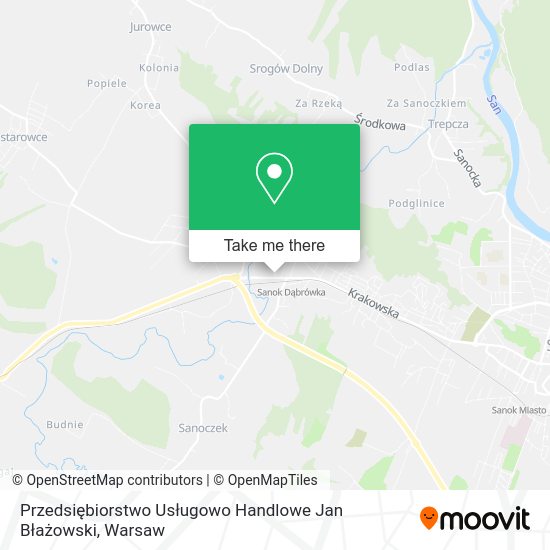 Przedsiębiorstwo Usługowo Handlowe Jan Błażowski map