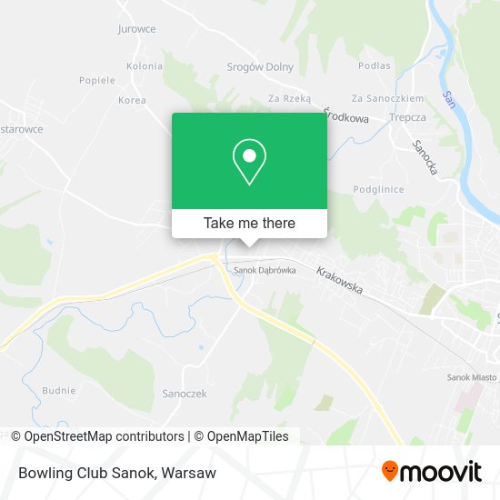 Bowling Club Sanok map