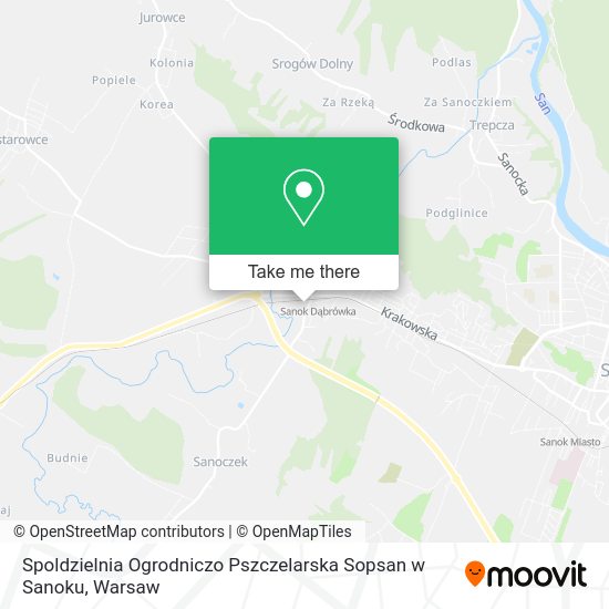 Spoldzielnia Ogrodniczo Pszczelarska Sopsan w Sanoku map