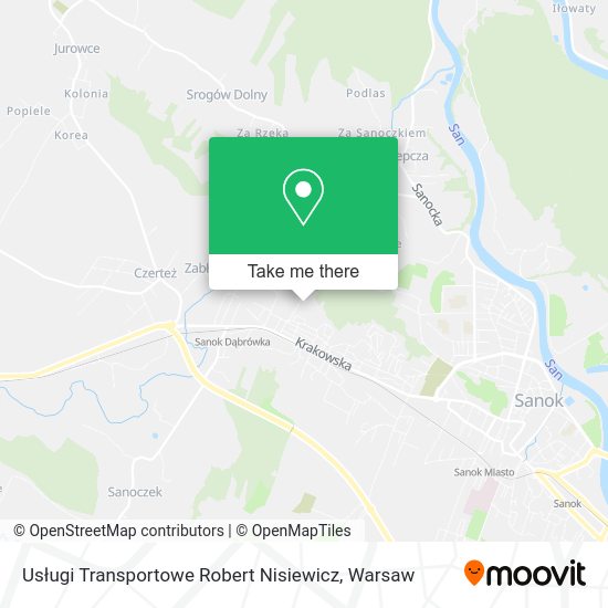 Usługi Transportowe Robert Nisiewicz map