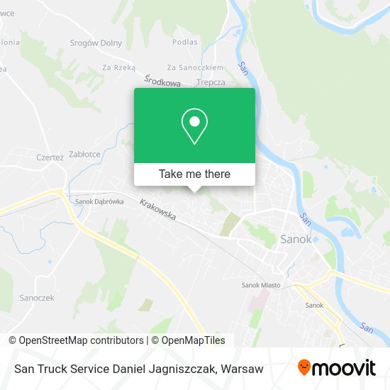 Карта San Truck Service Daniel Jagniszczak